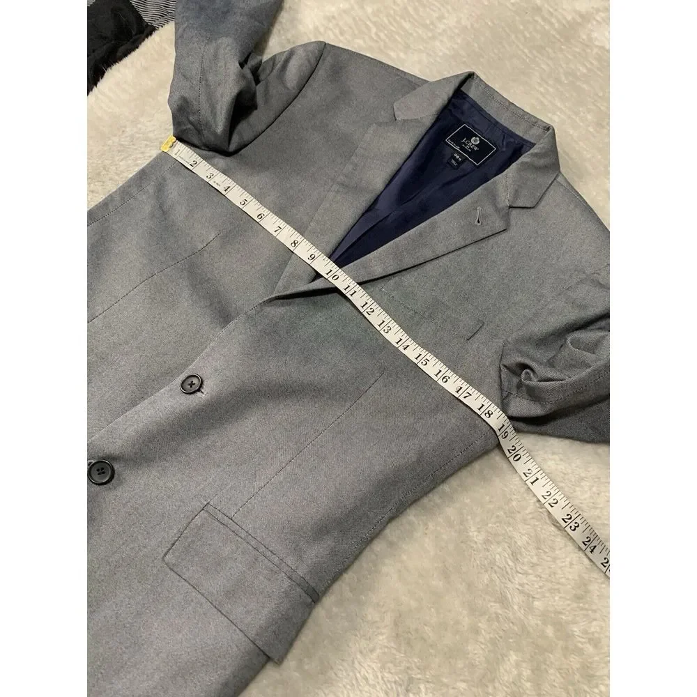 J Crew Thompson Mens Cotton Blue White Sport Blazer Jacket Size 38R 2‎ Button